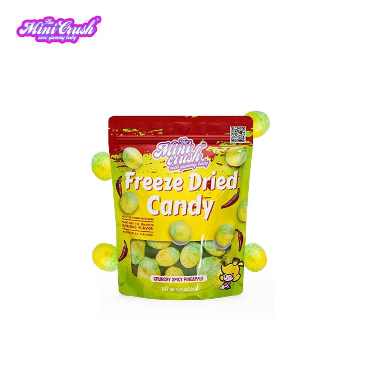 Πικάντικη καραμέλα ανανά αποξηραμένη με κατάψυξη